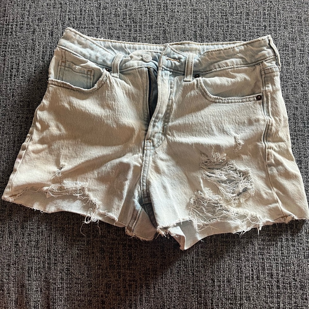 Old Navy Light Blue Distressed Jean Shorts